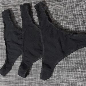 Bundle of Black Thong Panties from Marks & Spencer Size UK 8